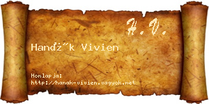 Hanák Vivien névjegykártya